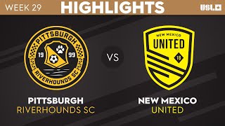 9.23.2023 | Pittsburgh Riverhounds SC vs. New Mexico United - Game Highlights