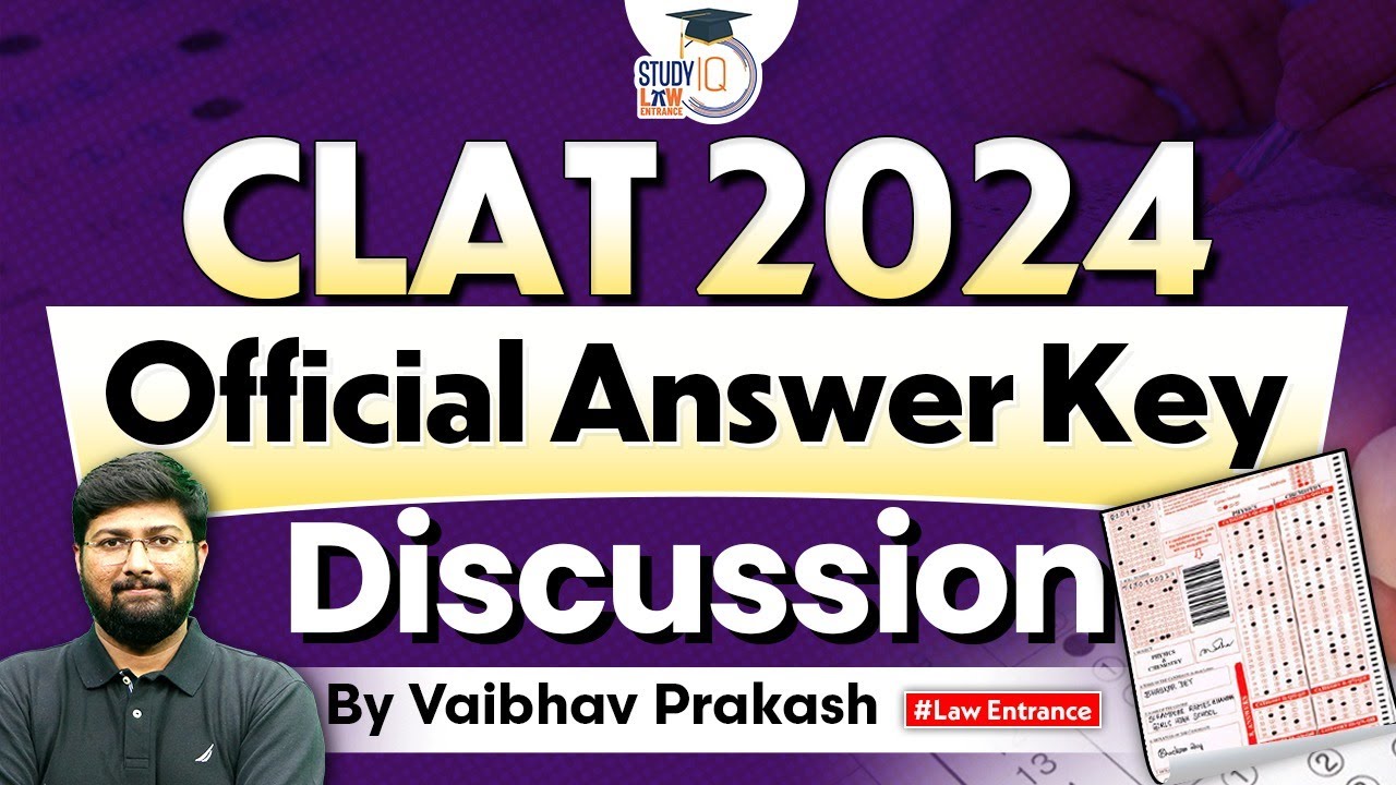 CLAT Answer Key 2024 | Provisional Answer Key CLAT 2024 | StudyIQ Law ...