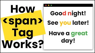✅ HTML Span Tag Example | Master When & How to Use HTML Span Tag Properly!