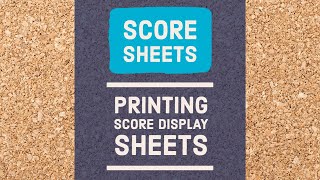 Printing Scoresheets (Score Display Sheets) | Shoot Pro Cloud