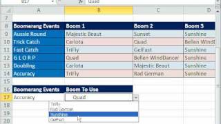 Excel Magic Trick 550: Data Validation List Drop-Down Based On 2nd Data Validation List Dependent DV