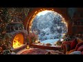 cozy hobbit hole in tranquility forest winter melodies magical music u0026 snowy crackling asmr