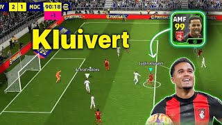 Justin Kluivert 99 Booster POTW Best AMF Skills Gameplay Review in efootball Pes 2025 Mobile