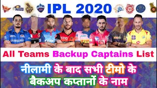 IPL 2020 - List Of All Teams Backup Captains After IPL Auction | MY Cricket Production
