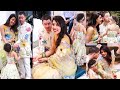 Priyanka Chopra's daughter Malti doing Puja and Dance with Priyanka at Grand Puja ceremony with Nick