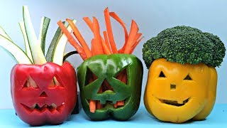 Awesome Halloween Carving Idea with Vegetable Decoration