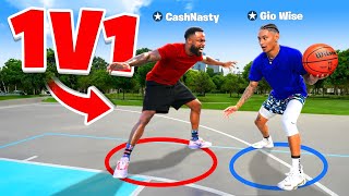 CashNasty vs Gio Wise INTENSE 1v1 Basketball!