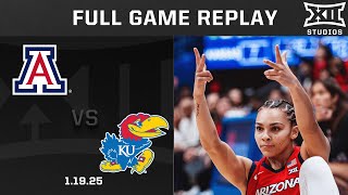 Arizona vs. Kansas Full Game Replay | 2024-25 Big 12 Women's Basketball