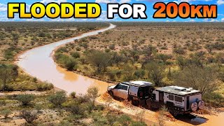 FLOODED & BOGGED! Do we get out? Once in a decade storm Floods Australia’s DRIEST town!