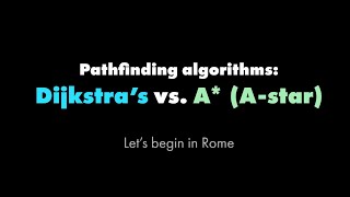 Pathfinding algorithm comparison: Dijkstra's vs. A* (A-Star)