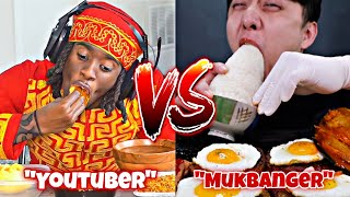 FAMOUS YOUTUBERS TRY MUKBANG VS REAL MUKBANGERS! 🤯😱🙀