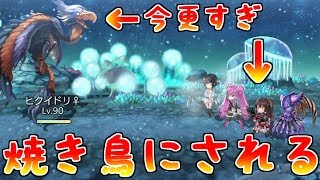 【アナデン】ヒクイドリ♀(Lv.90)をガチで焼き鳥にする(焼かれる側)【アナザーエデン】【Another Eden】