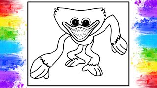 Huggy Wuggy Coloring Pages | Poppy Playtime Coloring | Jim Yosef - Eclipse [NCS Release]