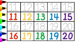 Learn How to Write Numbers 11 12 13 14 15 16 17 18 19 20 ||| Read Numbers Easy for Kids ||| Ks Art