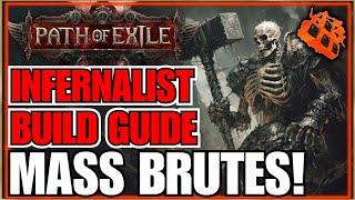 POE 2 Brute ARMY Infernalist Endgame Build Guide... Stun EVERYTHING! Sniper Backup Support!!