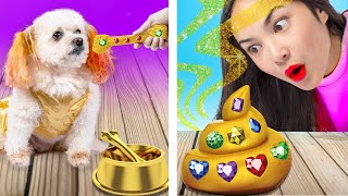 Rich Girl RESCUES Homeless Dog 🐶 Amazing Makeover with Gadgets \u0026 Fun Hacks For Pets By Crafty Hacks