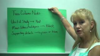 How to take Two Column Notes