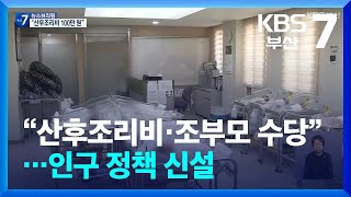 “산후조리비·조부모 수당”…인구 정책 신설 / KBS  2024.09.10.