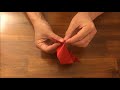 easy origami heart with two cranes