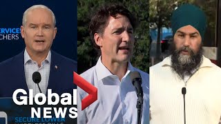 Canada election: Protesters throwing gravel at Trudeau draws condemnation on campaign trail