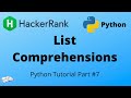 Python tutorial #7 || List Comprehensions - HackerRank solution