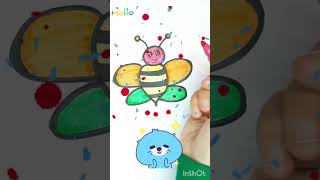 Bolalar uchun oson ari chizish | How To Draw Bee For Kids | Bee drawing step by step # shorts