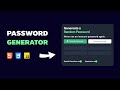 Build a Password Generator App with HTML, CSS and JavaScript