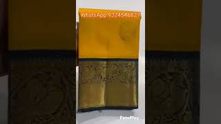 #Pure#kanchipuram silk sarees handwoven with 1\u00262g pure jari traditional pattern#whatsapp 9324546827