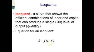 Long run production & Isoquants