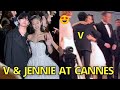 OMG Taehyung & Jennie Arrive at Cannes & Hug & Kiss Each Other Idol festival live film bts V Taennie