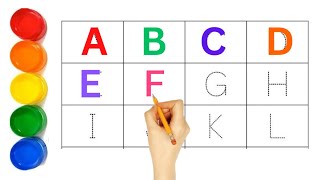 A to Z Alphabets Writing and colouring #a_for_apple #abcd