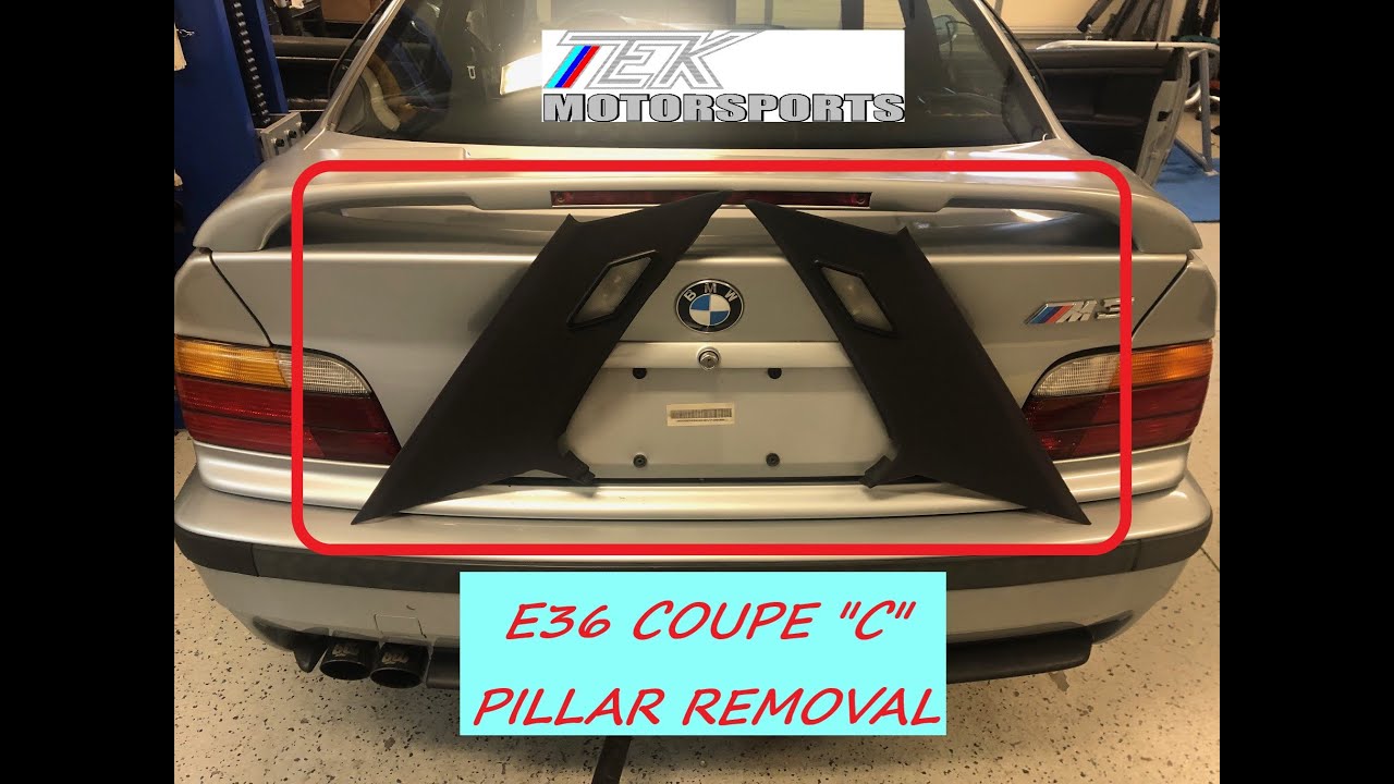 BMW E36 COUPE C Pillar Removal - YouTube