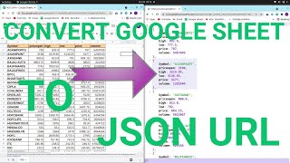 Convert Google Sheets Data into JSON URL using APP #script | #googlesheets
