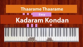 How To Play Thaarame Thaarame From Kadaram Kondan Easy  Bollypiano Tutorial