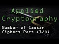 Applied Cryptography: Number of Caesar Ciphers  (1/4)