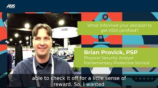 Brian Provick, PSP | #MyASIS Certification