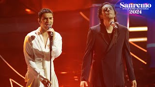 Sanremo 2024 - Maninni con Ermal Meta canta "Non mi avete fatto niente"