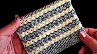 सिर्फ तीन फंदे का बुनाई डिजाइन/Easy And Beautiful Knitting Pattern/Bunai design