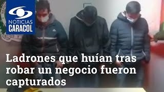 Tres ladrones que huían tras robar un negocio en Chapinero fueron capturados