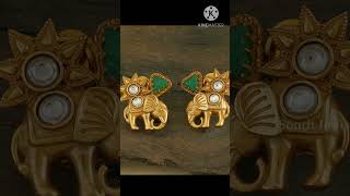 Amazing Gold Elephant Earrings