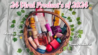 24 Viral Beauty Product's of 2024🧺🌿👀✨ //Trendy Korean Skincare/Makeup Product's!