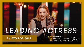 Jodie Comer accepts the Lead Actress award | Virgin Media BAFTA TV Awards 2022