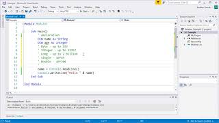 Visual Basic - How to Declare and Define the Value of a Variable