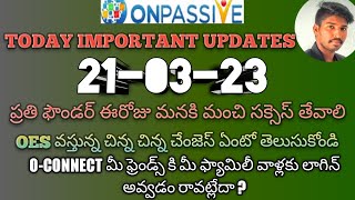 #ONPASSIVE TELUGU || IMPORTANT UPDATES TODAY FOR ALL FOUNDERS SUCCESS || onpassive new update telugu