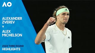 Alexander Zverev v Alex Michelsen Highlights | Australian Open 2024 Third Round