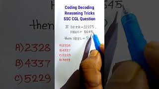 Coding Decoding Reasoning Tricks in Hindi|Reasoning Classes| RRB Group D Question| #shorts