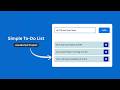 To-Do List Project for Beginners 💻 HTML CSS JavaScript Full Tutorial