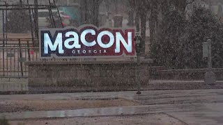 Snow brings both excitement and concerns to downtown Macon
