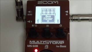 ZOOM MS-60B MULTISTOMP for Bass Patch 1 to 10 TEST