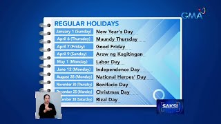 Listahan ng mga holidays sa 2023, inilabas na ng Malacañang | Saksi